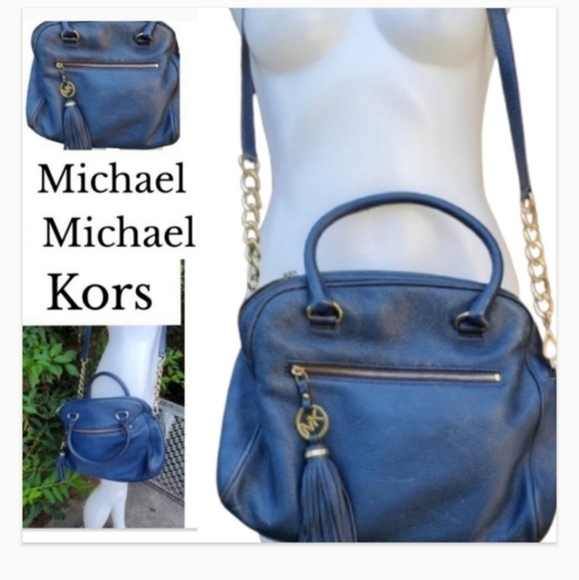 Michael Michael Kors blue leather satchel crossbody‎ - Picture 16 of 16